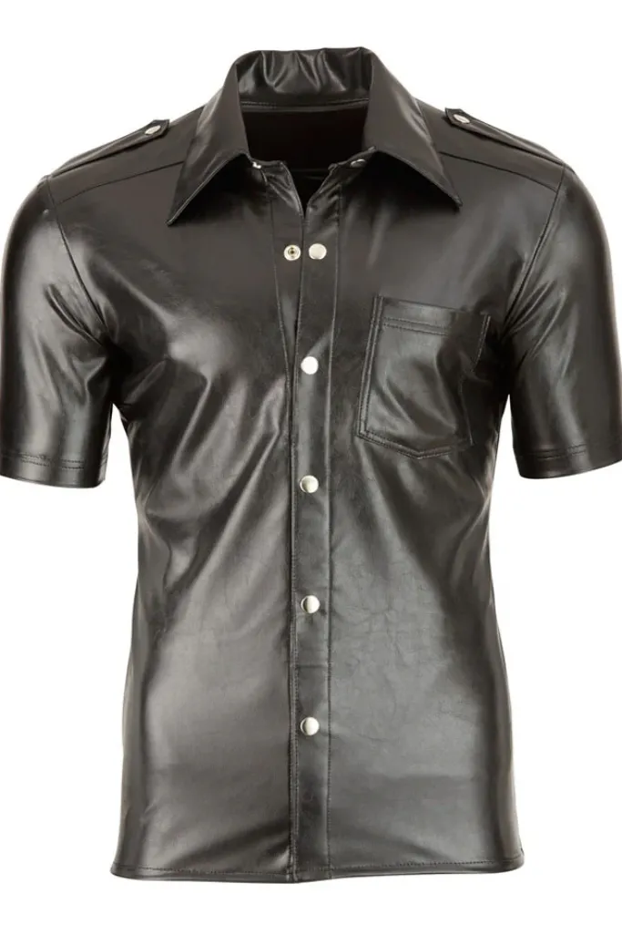 Svenjoyment Leather Imitation Shirt
