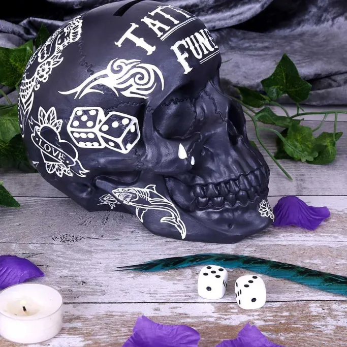 Nemesis Now Tattoo Fund Skull Black
