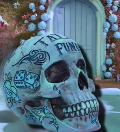 Nemesis Now Tattoo Fund Skull Blue