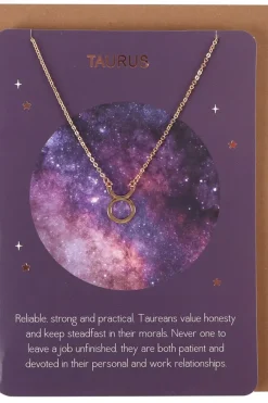 Something Different Taurus Zodiac Necklace Card