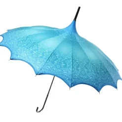 Soake Teal Patterned Pagoda Umbrella / Parasol