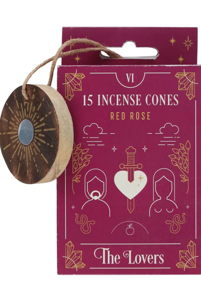 Something Different The Lovers Red Rose Tarot Incense Cones