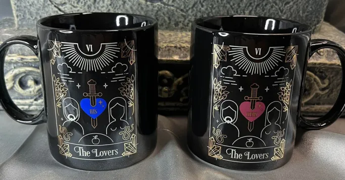 Something Different The Lovers Tarot Couples Mug Set