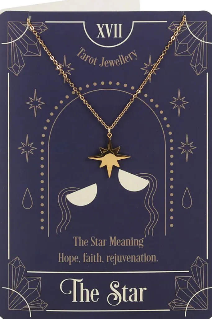 Something Different The Star Tarot Necklace on Greeting Card