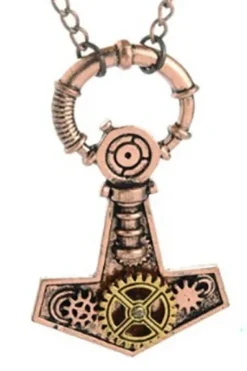Gothic and Steampunk Jewellery Thors Hammer Steampunk Necklace
