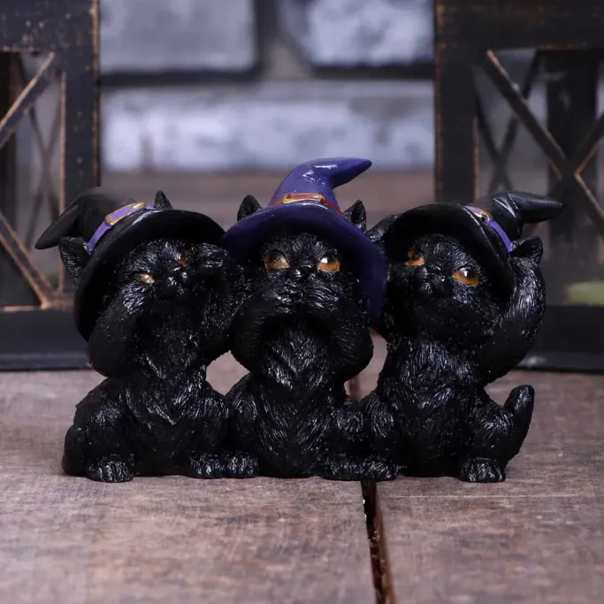 Nemesis Now Three Wise Black Cats 11.5cm