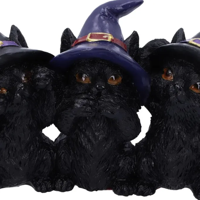Nemesis Now Three Wise Black Cats 11.5cm