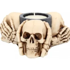 Nemesis Now Three Wise Skulls Tealight Holder
