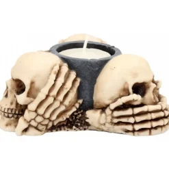 Nemesis Now Three Wise Skulls Tealight Holder