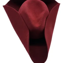 Euro Accessories Tricorn Hat Burgundy