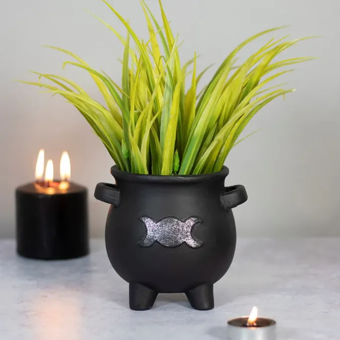 Something Different Triple Moon Cauldron Plant Pot