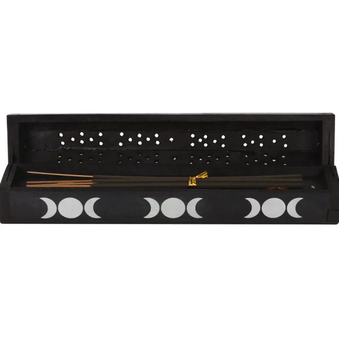 Something Different Triple Moon Wooden Sage Incense Box Set