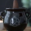 Something Different Triquetra Cauldron Ceramic Incense Holder