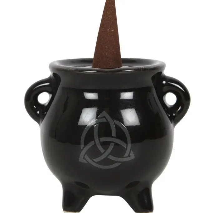 Something Different Triquetra Cauldron Ceramic Incense Holder