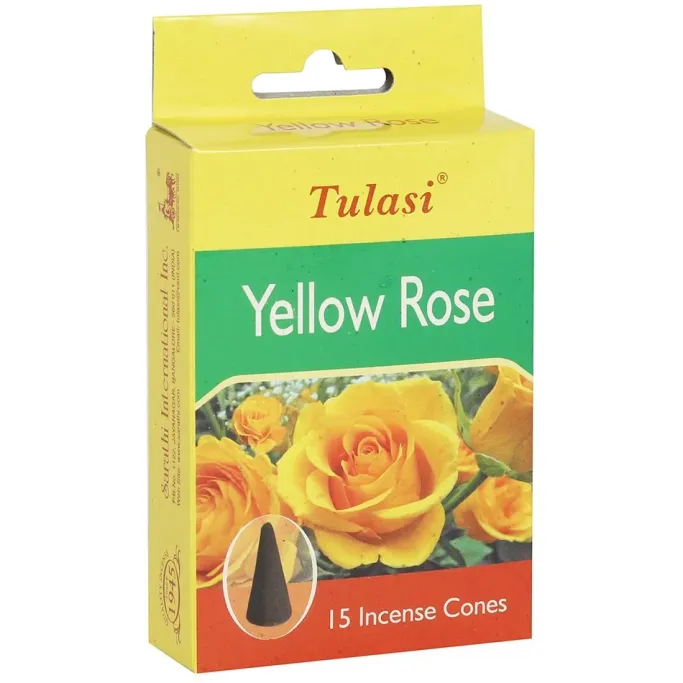 Something Different Tulasi Yellow Rose Incense Cones