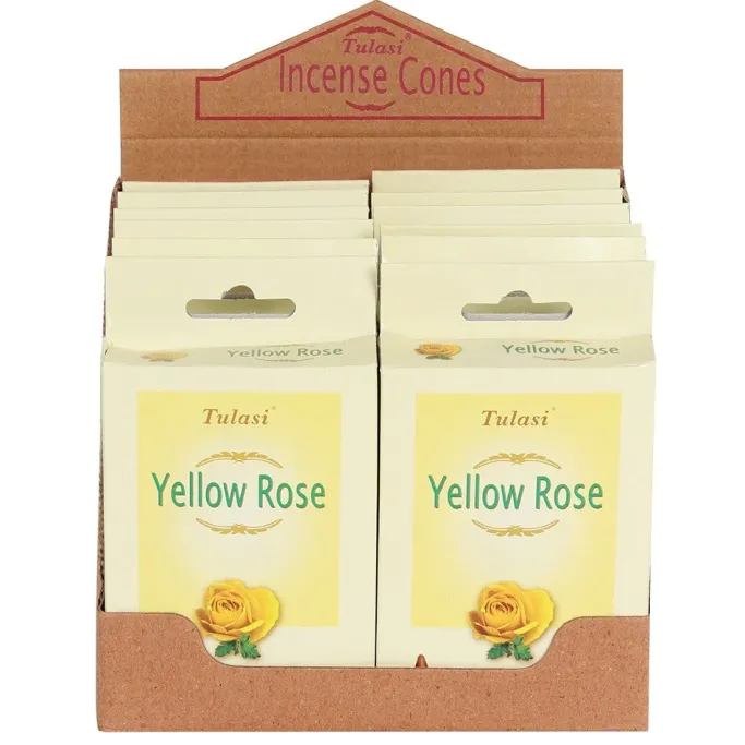 Something Different Tulasi Yellow Rose Incense Cones