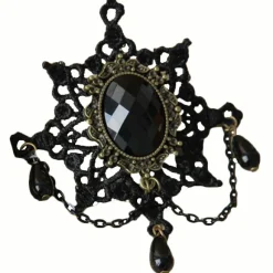 Lace Jewellery Victorian Gothic Black Lace Brooch