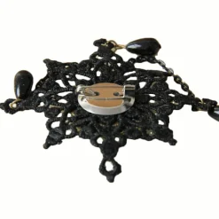 Lace Jewellery Victorian Gothic Black Lace Brooch