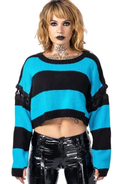 Innocent Clothing Vixxsin Hypnosis Top Black/Blue