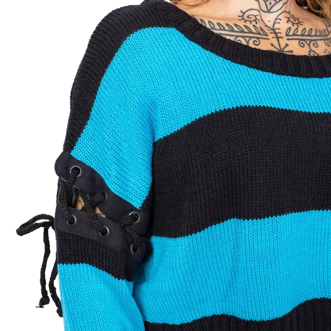 Innocent Clothing Vixxsin Hypnosis Top Black/Blue