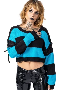 Innocent Clothing Vixxsin Hypnosis Top Black/Blue