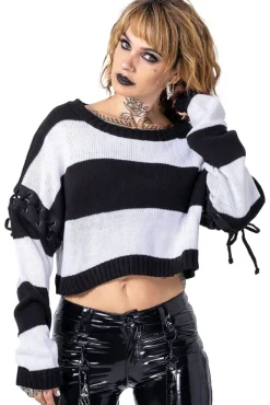 Innocent Clothing Vixxsin Hypnosis Top Black/White