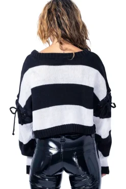 Innocent Clothing Vixxsin Hypnosis Top Black/White
