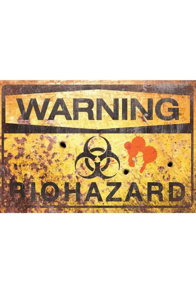 Nemesis Now Warning Bio Hazard Sign 43cm