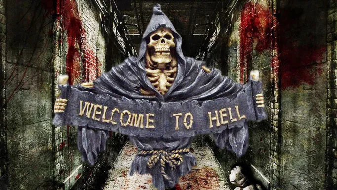 Nemesis Now Welcome To Hell Sign