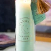 Something Different White Sage Tube Candle with Clear Quartz Crystals