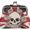 Puckator White Skulls and Roses Union Jack Purse