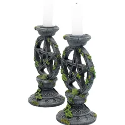 Nemesis Now Wiccan Pentagram Candlesticks