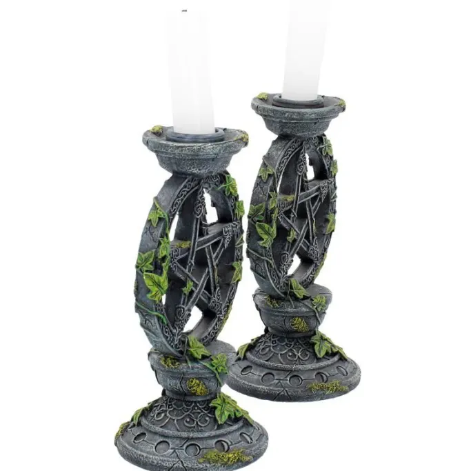 Nemesis Now Wiccan Pentagram Candlesticks