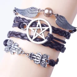 Gothic and Steampunk Jewellery Winged Magic Owl Steampunk Bracelet