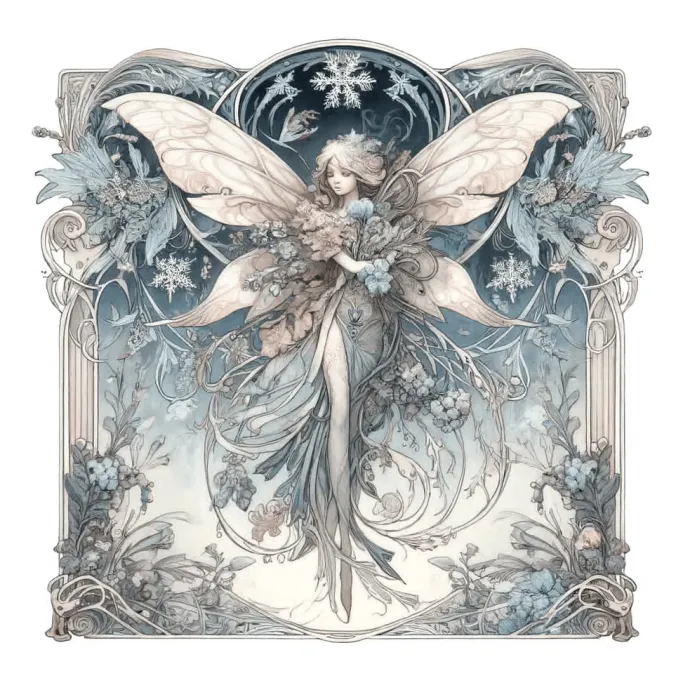 Oakhart Industries Winter Fairy Mug Art044