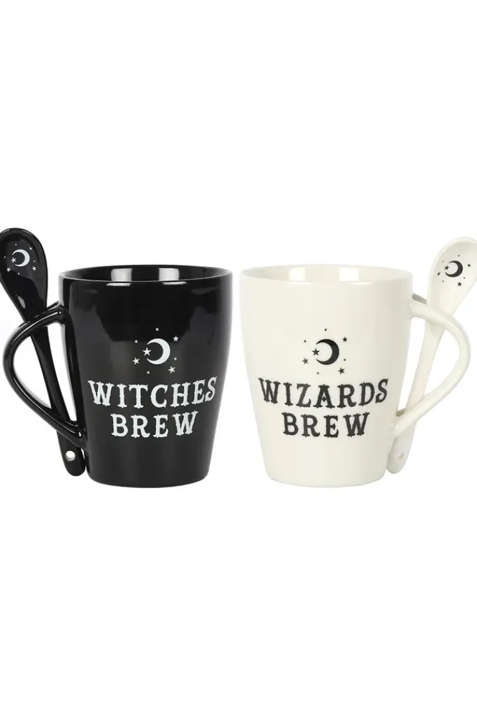 Something Different Witch and Wizard Couples Mug and Spoon Set