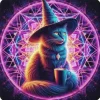 Oakhart Industries Witch Cat Coaster Art088
