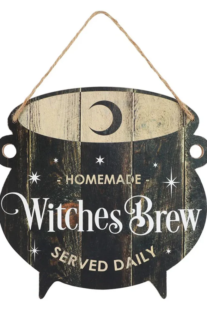 Something Different Witches Brew Cauldron Sign