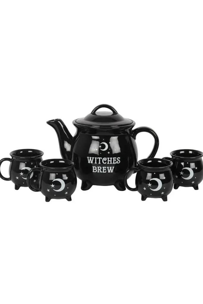 Something Different Witches Brew Ceramic Cauldron Tea Set