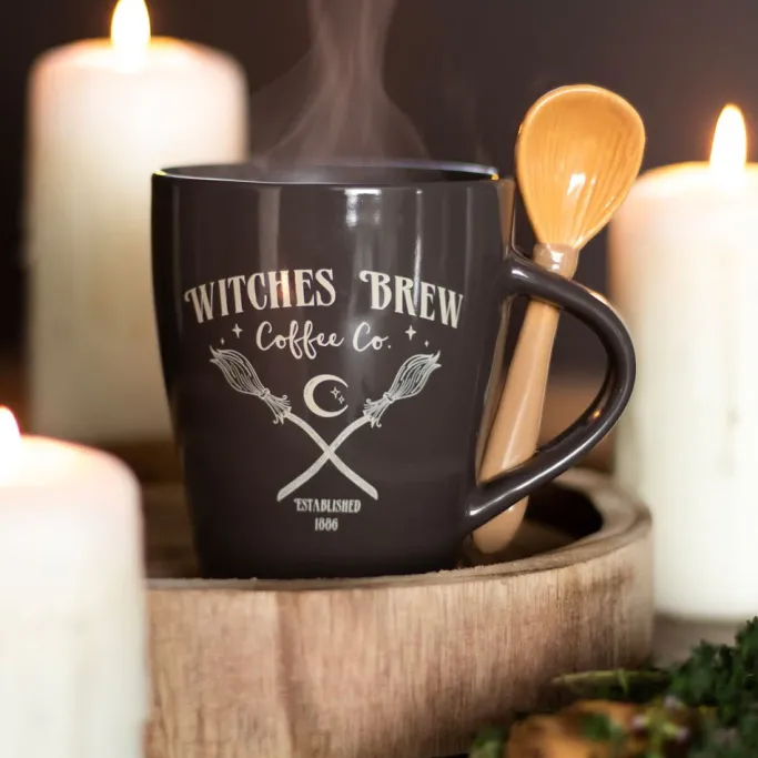 Something Different Witches Brew Coffee Co. Mug and Spoon Set