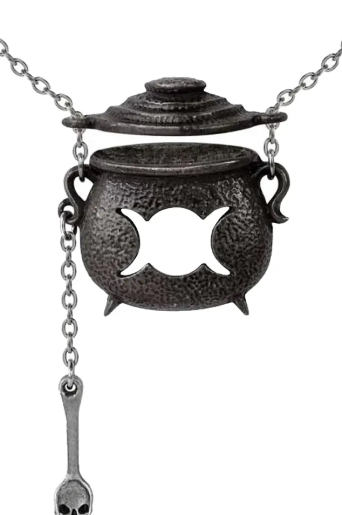 Alchemy Gothic Witches Cauldron Pendant