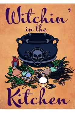 Grind Witchin' in the Kitchen Tin Sign