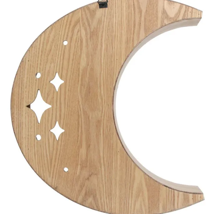 Something Different Wooden Crescent Moon Wall Shelf