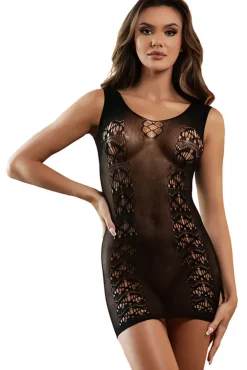 Yesx Black Mesh Dress