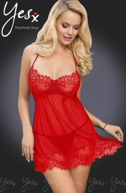Yesx Red Babydoll Set