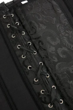 Yesx Stunning Black Borcade Corset (XS-5XL)