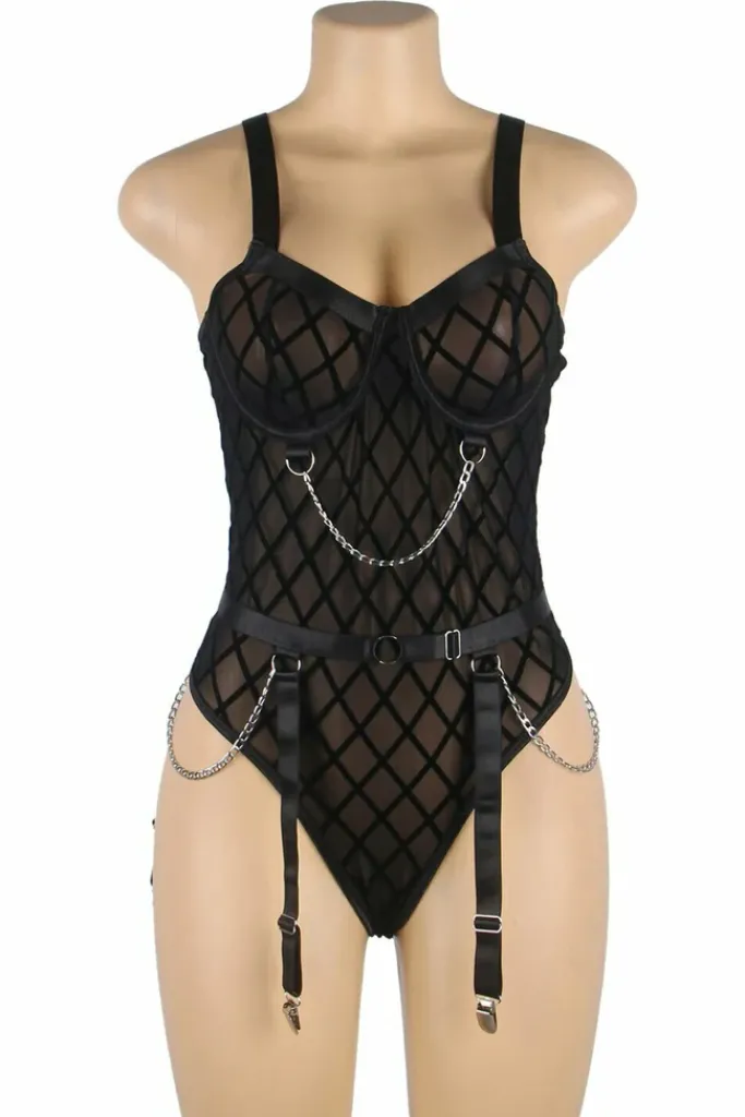 Yesx YX846 Black Bodysuit