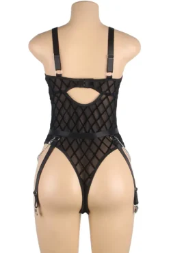 Yesx YX846 Black Bodysuit