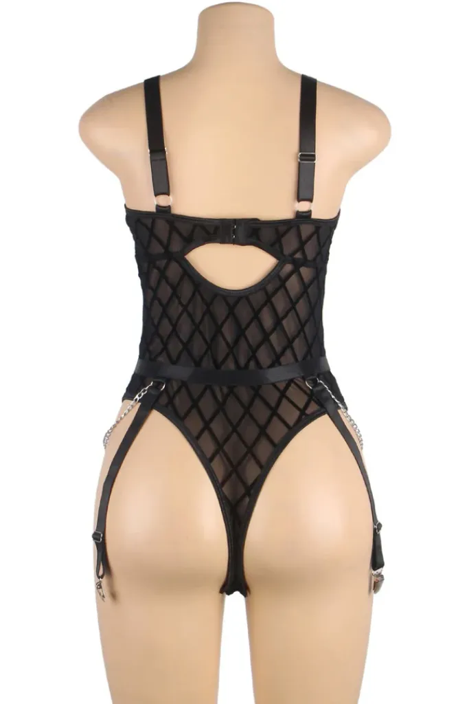 Yesx YX846 Black Bodysuit