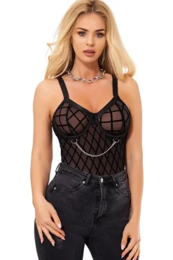 Yesx YX846 Black Bodysuit